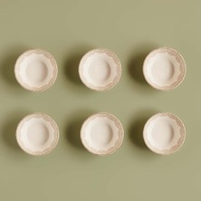 Bella Maison Mandala Porselen Çorba Kasesi 6'lı Bej (14 cm)