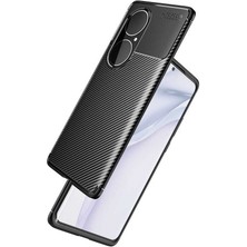 Apsuwa Huawei P50 Pro Karbon Görünüm Negro Silikon Kılıf