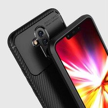 Apsuwa Huawei Mate 20 Lite Karbon Görünüm Negro Silikon Kılıf