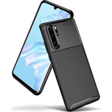 Apsuwa Huawei P30 Pro Karbon Görünüm Negro Silikon Kılıf