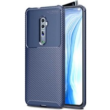 Apsuwa Oppo Reno 10X Zoom Karbon Görünüm Negro Silikon Kılıf + Ekran Koruyucu Nano