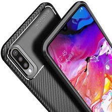 Apsuwa Samsung Galaxy A70 Karbon Görünüm Negro Silikon Kılıf