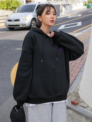 Trendseninle Kadın Better Baskılı Oversize Sweatshirt