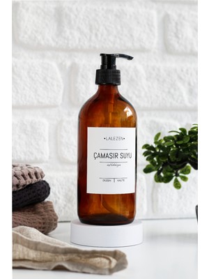 Lalezen Çamaşır Suyu Etiketli Özel Koleksiyon Amber Şişe 500 ml