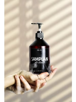 Lalezen Siyah Şampuan Etiketli Plastik 500 ml Amber Şişe