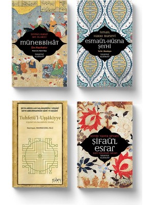 Tasavvuf Klasikleri 2 Seti (4 Kitap) Münebbihat - Esmaü'l-Hüsna - Tuhfetül Uşşakiyye Şifaül Esrar