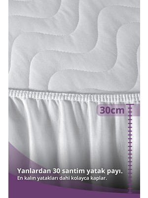 Vavey Kapitoneli Fitted Sıvı Geçirmez Yatak Alezi 200x200cm