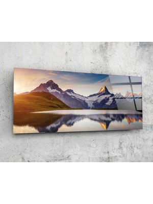 Insigne Dağ 92X36CM Cam Tablo