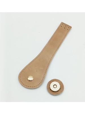 Angel Çanta Aksesuar Gerçek Deri Armut Model Kapak Vizon Light Gold Metalli