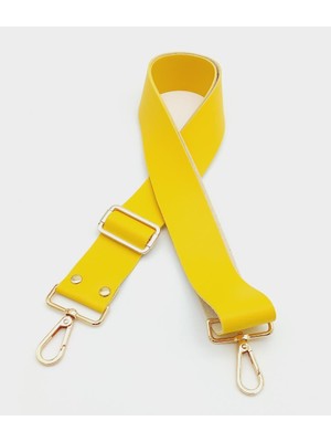 Angel Çanta Aksesuar Suni Deri Sarı 120X4 cm Çanta Sapı Kalsap Light Gold Metalli