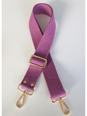 Angel Çanta Aksesuar Pamuklu Kolon 120X4 cm Light Gold Metal Mor