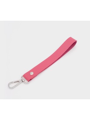 Angel Çanta Aksesuar Tek Kat Suni Deri Fuşya Renk Elcik Gümüş Metal