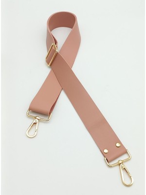 Angel Çanta Aksesuar Suni Deri Pudra 120X4 cm Çanta Sapı Kalsap Light Gold Metalli