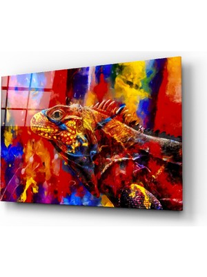 Insigne Bukalemun Cam Tablo - 72X46 cm