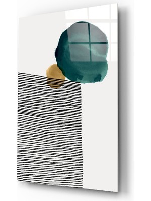 Insigne Soyut Şekiller Cam Tablo - 72X46 cm