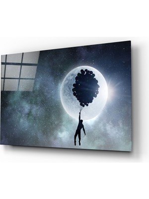 Insigne Uçan Balonlar Cam Tablo - 72X46 cm
