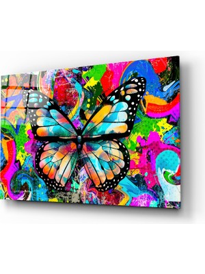 Insigne Kelebek Kuşağı Cam Tablo - 72X46 cm