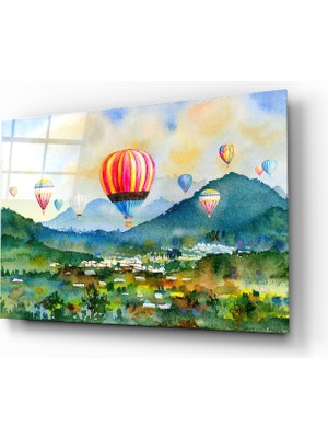 Insigne Uçan Balonlar Cam Tablo - 72X46 cm