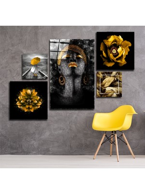 Insigne Sarı Ahenk Kombin Cam Tablo