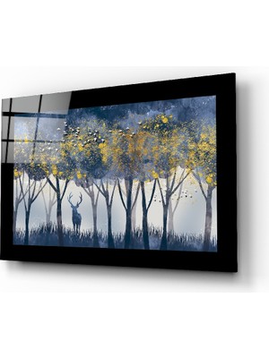 Insigne Sessiz Orman Cam Tablo - 72X46 cm