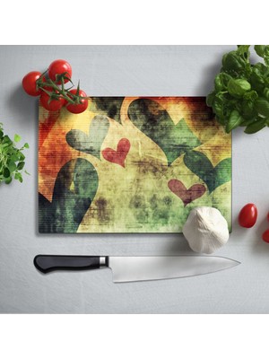 Insigne Kalpler Uv Baskılı Cam Kesme Tablası 35X25 cm