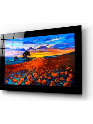 Insigne Gelincik Tarlası Cam Tablo - 72X46 cm