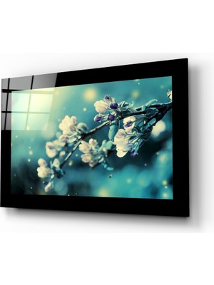 Insigne Çiçek Cam Tablo - 72X46 cm