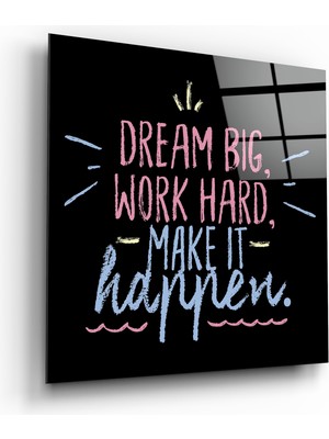 Insigne “dream Big” Cam Tablo - 40X40 cm