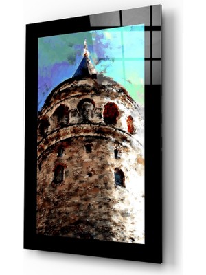 Insigne Galata Kulesi Cam Tablo - 72X46 cm