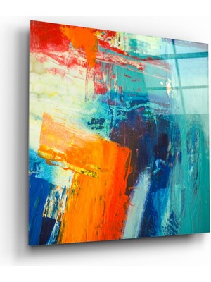 Insigne Soyut Cam Tablo - 40X40 cm