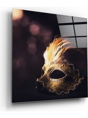 Insigne Balo Maskesi Cam Tablo - 60X60 cm