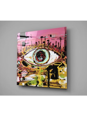 Insigne Göz Cam Tablo - 40X40 cm