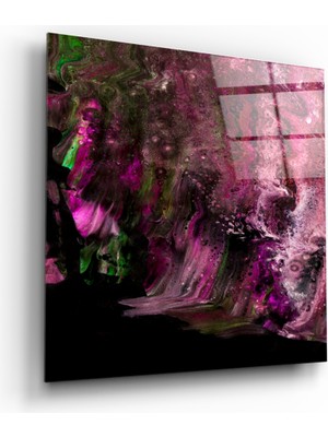 Insigne Akan Renkler Cam Tablo - 40X40 cm