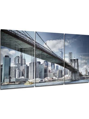 Insigne Manhattan Cam Tablo - 3 Adet 72X46 cm
