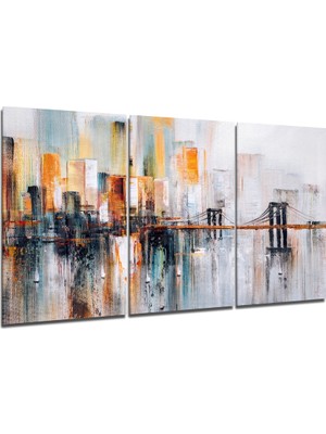 Insigne Soyut Şekiller 10 Cam Tablo - 3 Adet 72X46 cm