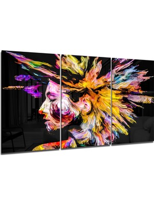 Insigne Renkli Düşünceler Cam Tablo - 3 Adet 72X46 cm