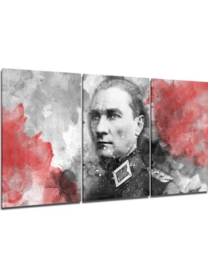 Insigne Atatürk Cam Tablo - 3 Adet 72X46 cm