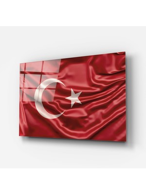 Insigne Türk Bayrağı Cam Tablo - 72X46 cm