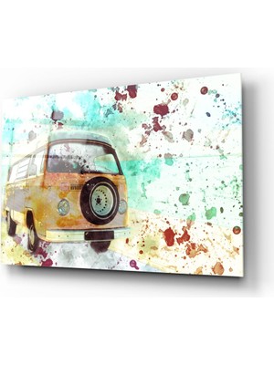 Insigne Illüstrasyon Vosvos Cam Tablo - 72X46 cm