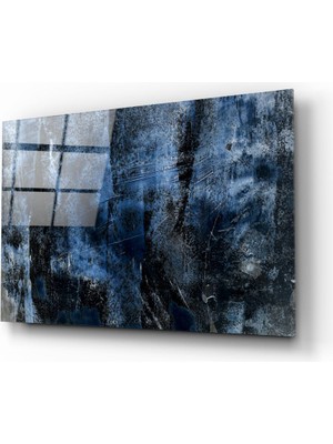 Insigne Mavi Soyut Desen Cam Tablo - 72X46 cm