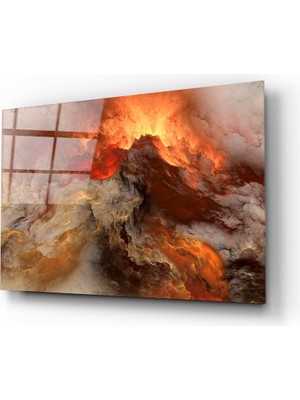 Insigne Kızıl Kıyamet Cam Tablo - 72X46 cm