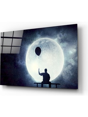 Insigne Balon Düşünceler Cam Tablo - 72X46 cm