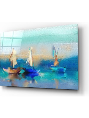 Insigne Yelkenli Cam Tablo - 72X46 cm
