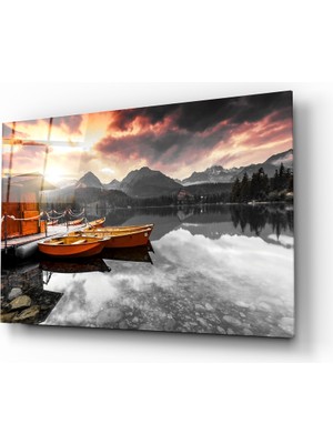 Insigne Gün Doğumu Cam Tablo - 72X46 cm