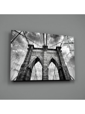 Insigne Brooklyn Köprüsü Cam Tablo - 72X46 cm