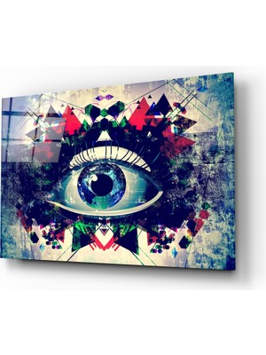 Insigne Göz Cam Tablo - 72X46 cm
