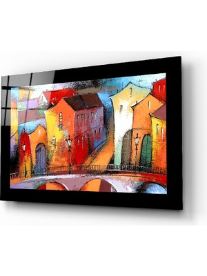 Insigne Şehir Manzara Cam Tablo - 72X46 cm