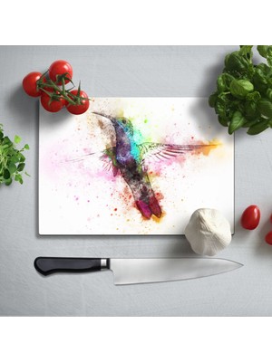 Insigne Arı Kuşu Uv Baskılı Cam Kesme Tablası 35X25 cm