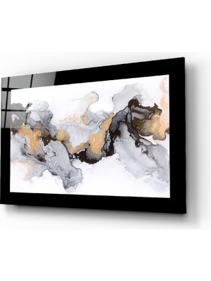 Insigne Mermer Desen Cam Tablo - 110X70 cm