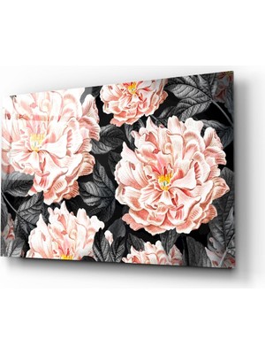 Insigne Çiçek Cam Tablo - 72X46 cm